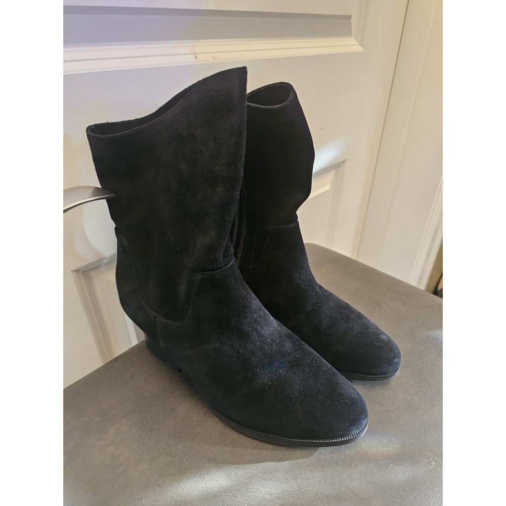 L'Amour Des Pieds Jarrah Womens Boots Size 8 M Black Suede Side Zip Ankle Bootie